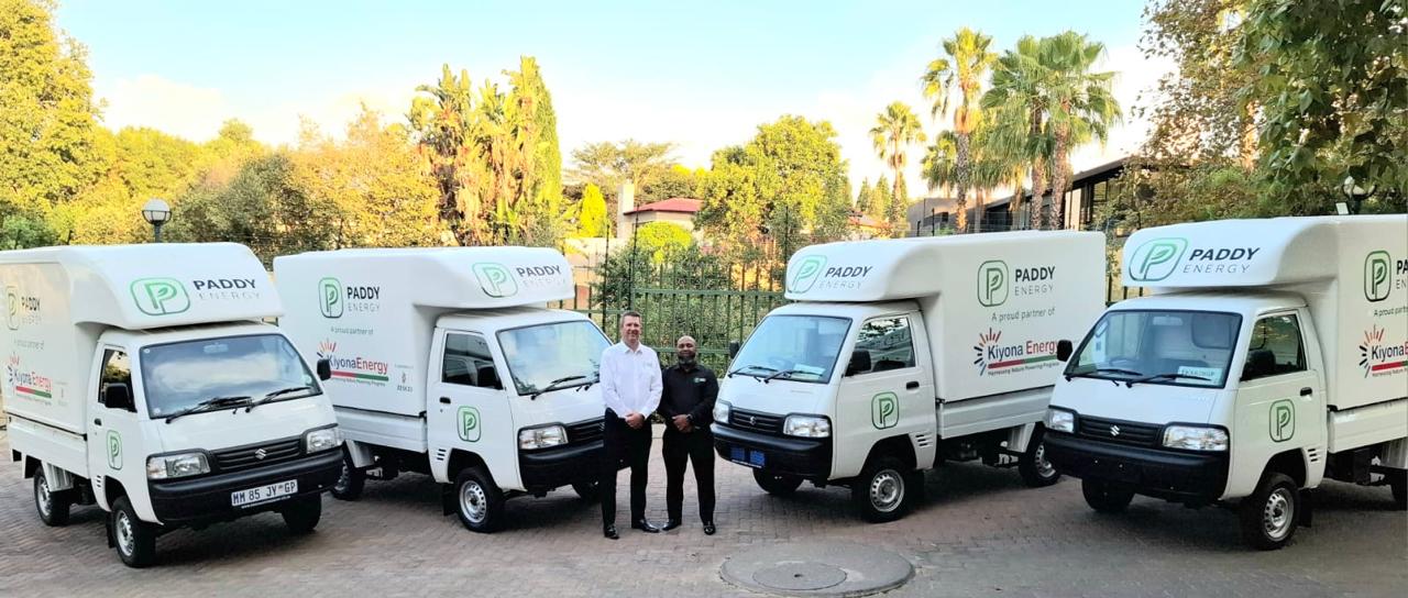 Paddy Energy branded fleet of service vehicles