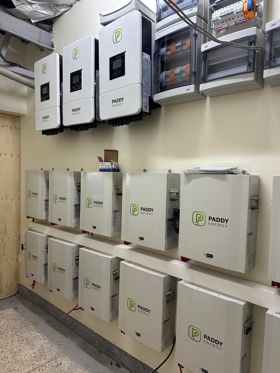 Paddy Energy inverters and battery storage bank