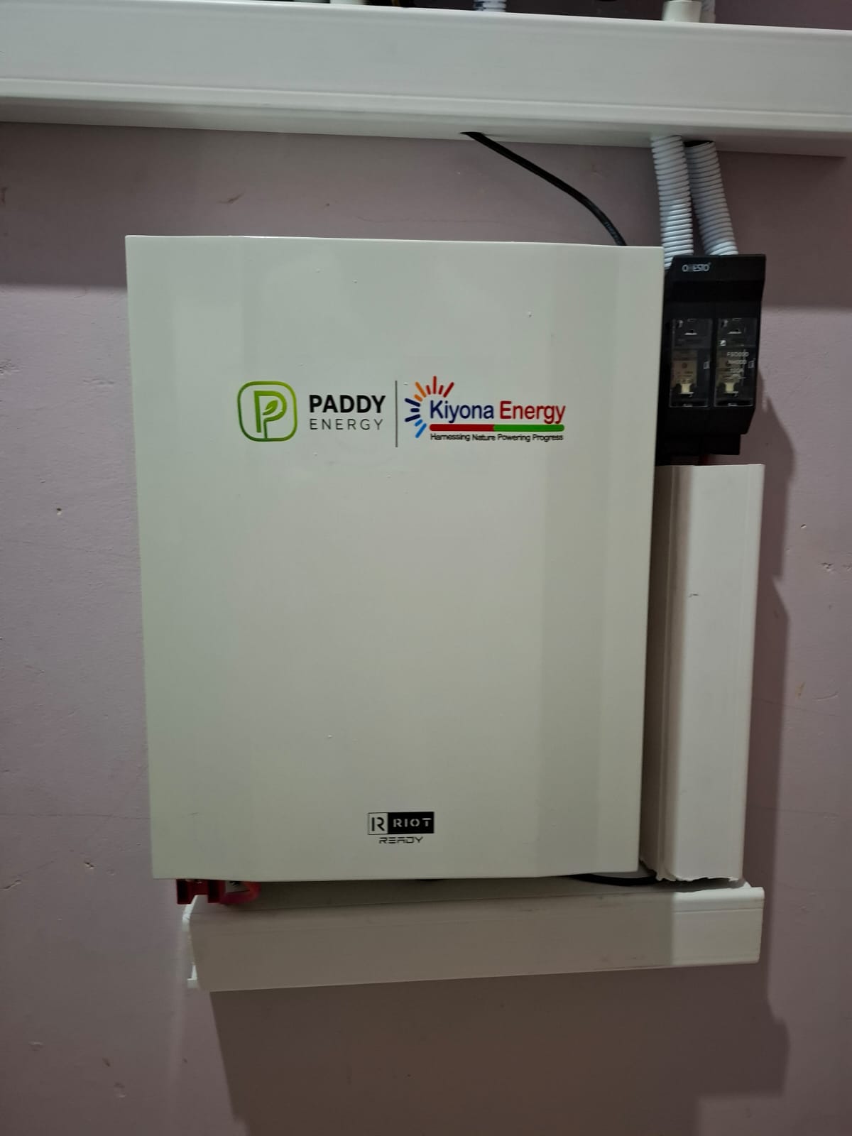 Wall-mounted Paddy Energy battery storage unit